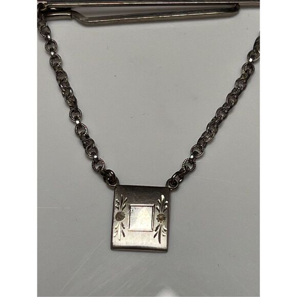 Vintage Engraved Sterling Silver Cuff Links & Tie Bar Hallmarked - Picture 8 of 12